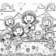 Musical Harmony Coloring Page cover