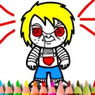 Scary Boy Coloring Book cover